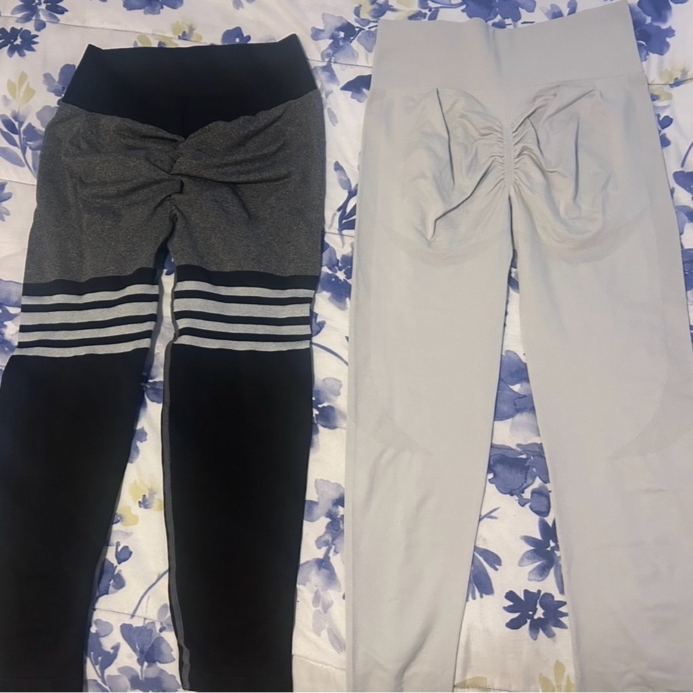 Scrunch Leggings - Black and Gray